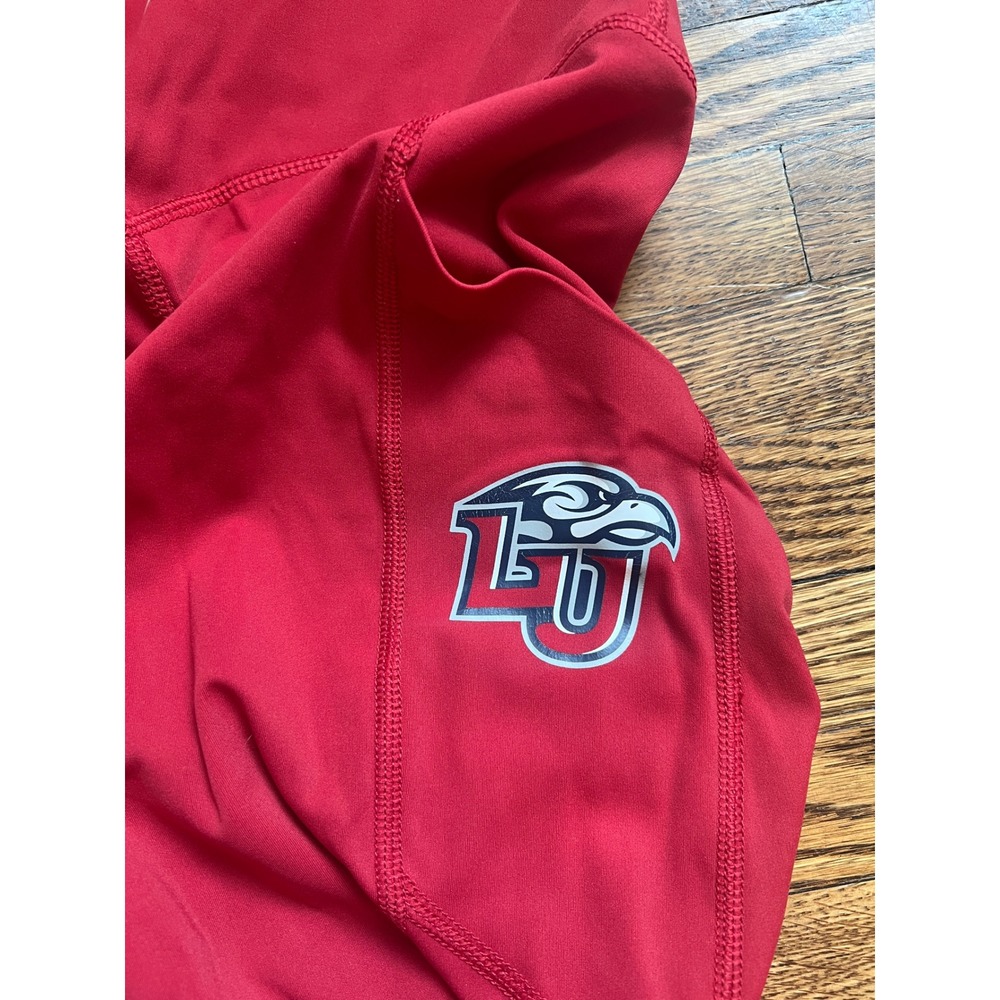 KadyLuxe Liberty University Flames Red Leggings Womens Medium High Waist Pockets